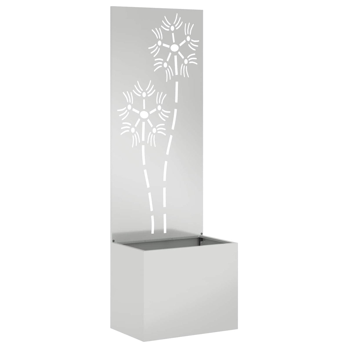 VidaXL Garten-Sichtschutz Blumen Silber 50 x 32 x 150 cm