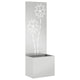 VidaXL Garten-Sichtschutz Blumen Silber 50 x 32 x 150 cm