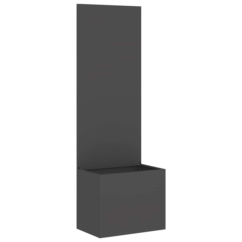 Vidaxxl Garten-Sichtschutz schwarz 50 x 140 cm kaltgewalzter Stahl