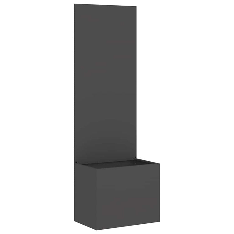 Vidaxxl Garten-Sichtschutz schwarz 50 x 140 cm kaltgewalzter Stahl
