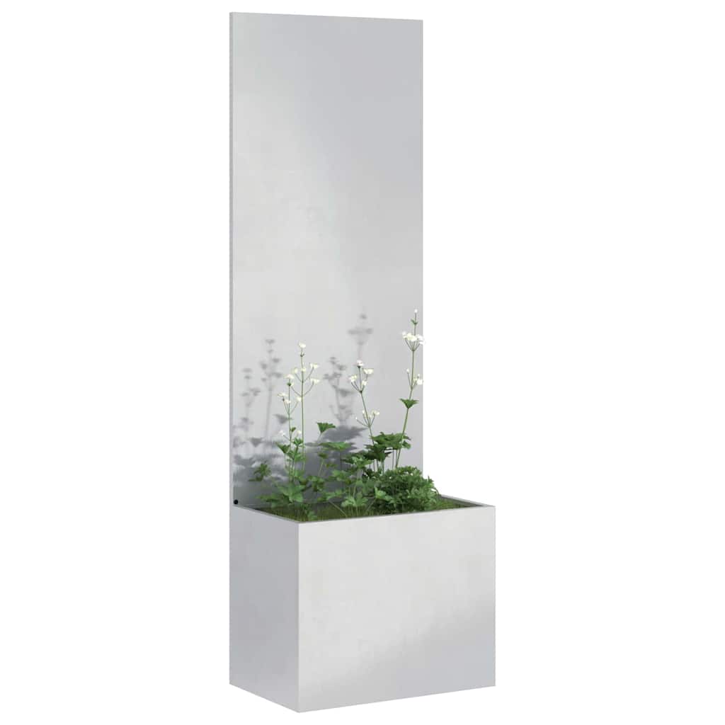 VidaXL Garten-Sichtschutz Silber 50 x 32 x 150 cm Edelstahl