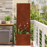 Vidaxl Garten-Sichtschutz rostig 50 x 32 x 150 cm Cortenstahl - afbeelding 1