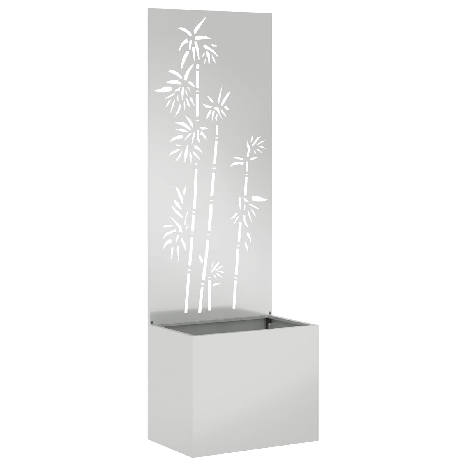 Vidaxxl Garten-Sichtschutz Silber 50 x 140 cm verzinkter Stahl