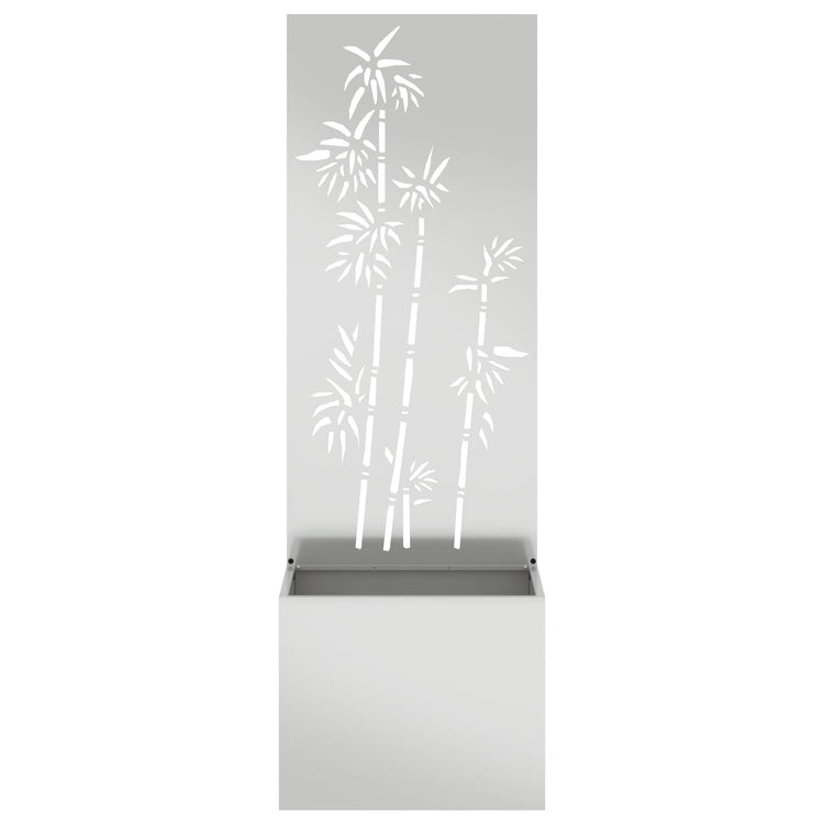 Vidaxxl Garten-Sichtschutz Silber 50 x 140 cm verzinkter Stahl