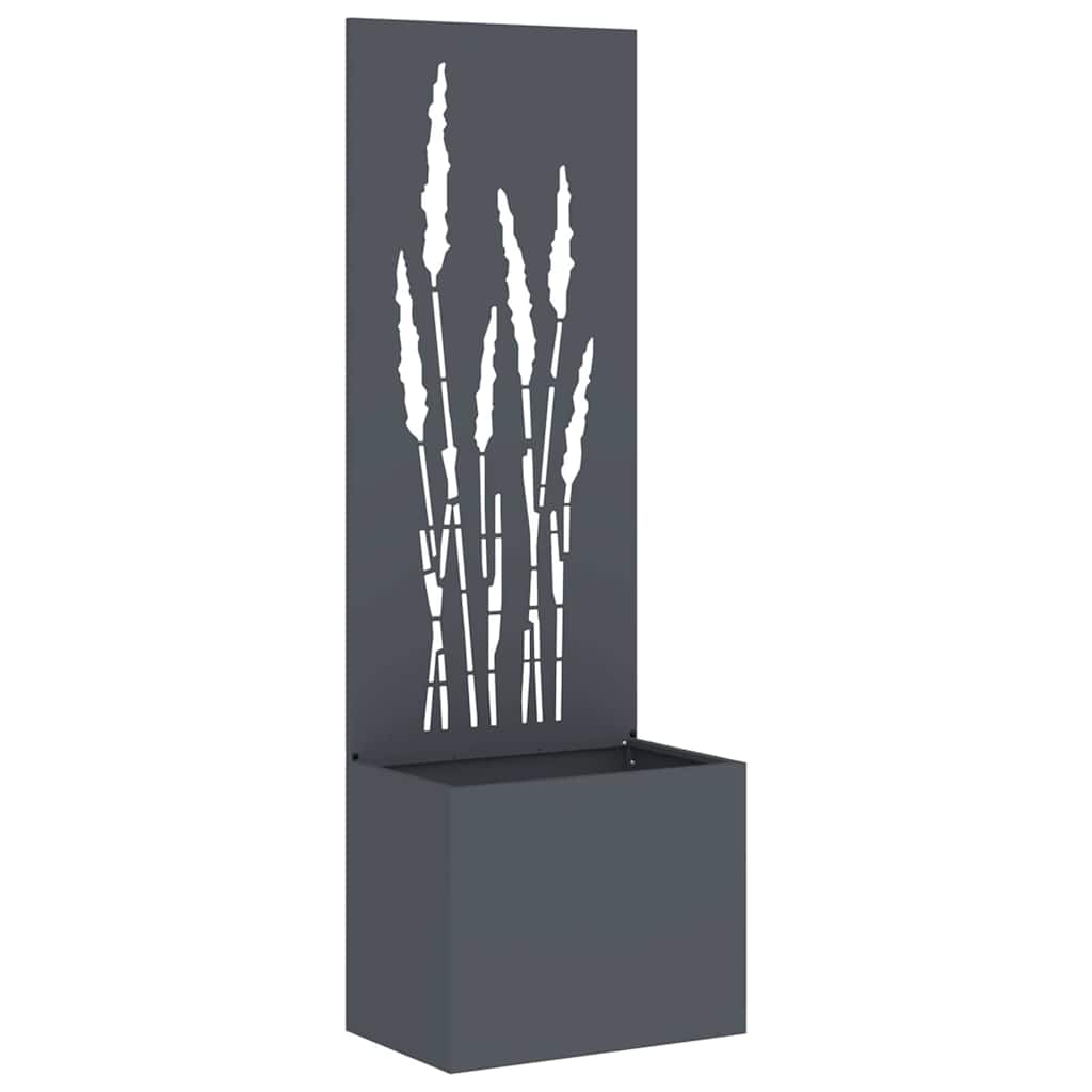 Vidaxxl Garten-Sichtschutz Anthrazit 50 x 140 cm kaltgewalzter Stahl