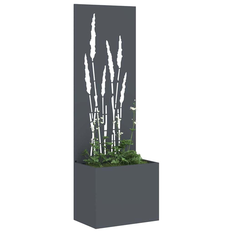 Vidaxxl Garten-Sichtschutz Anthrazit 50 x 140 cm kaltgewalzter Stahl