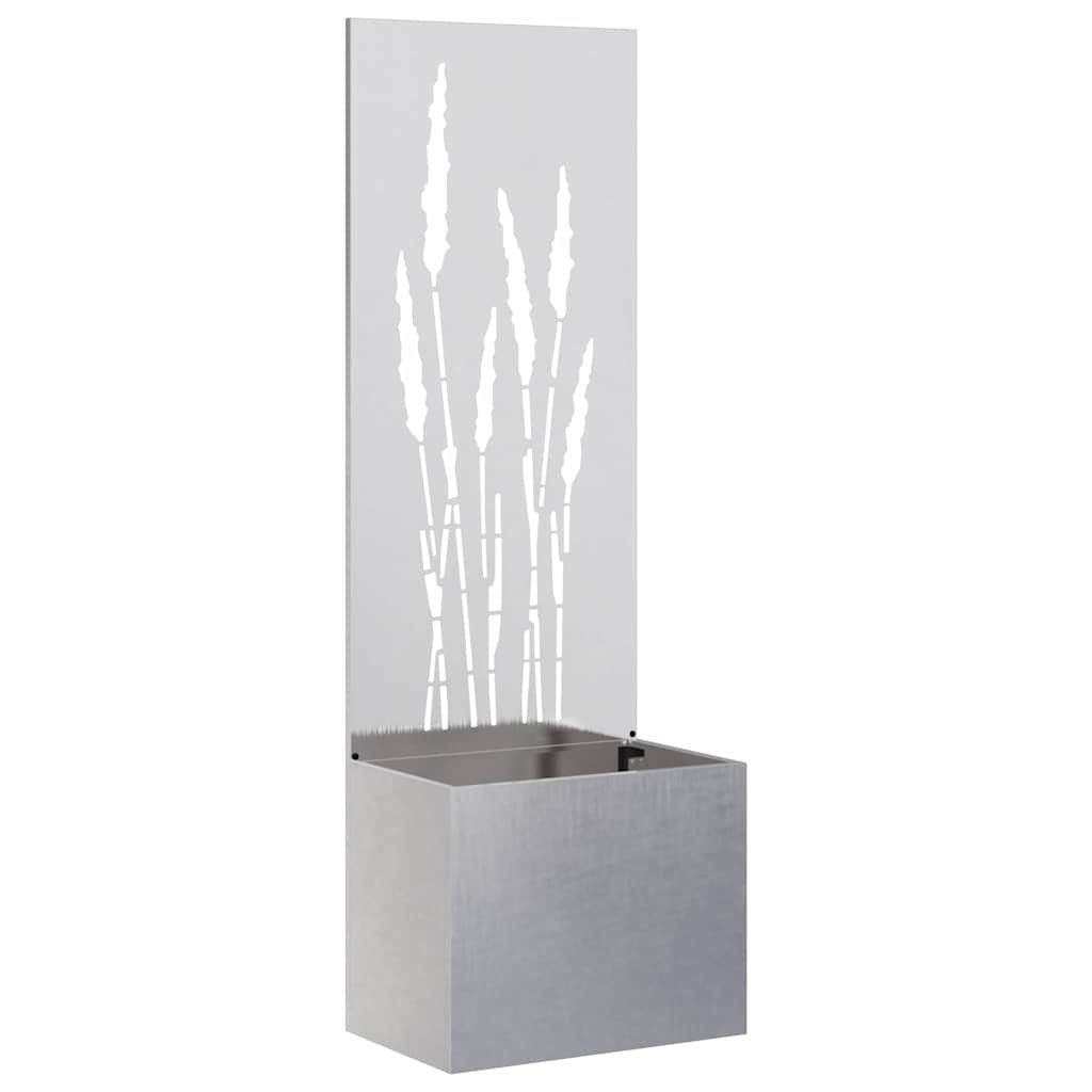 VidaXL Garten-Sichtschutz Laubsägewerk Silber 50 x 140 cm Edelstahl