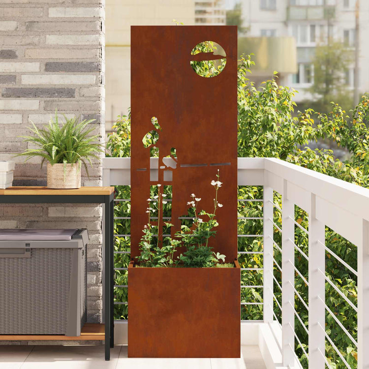 Vidaxl Garten-Sichtschutz rostig 50 x 32 x 150 cm Cortenstahl