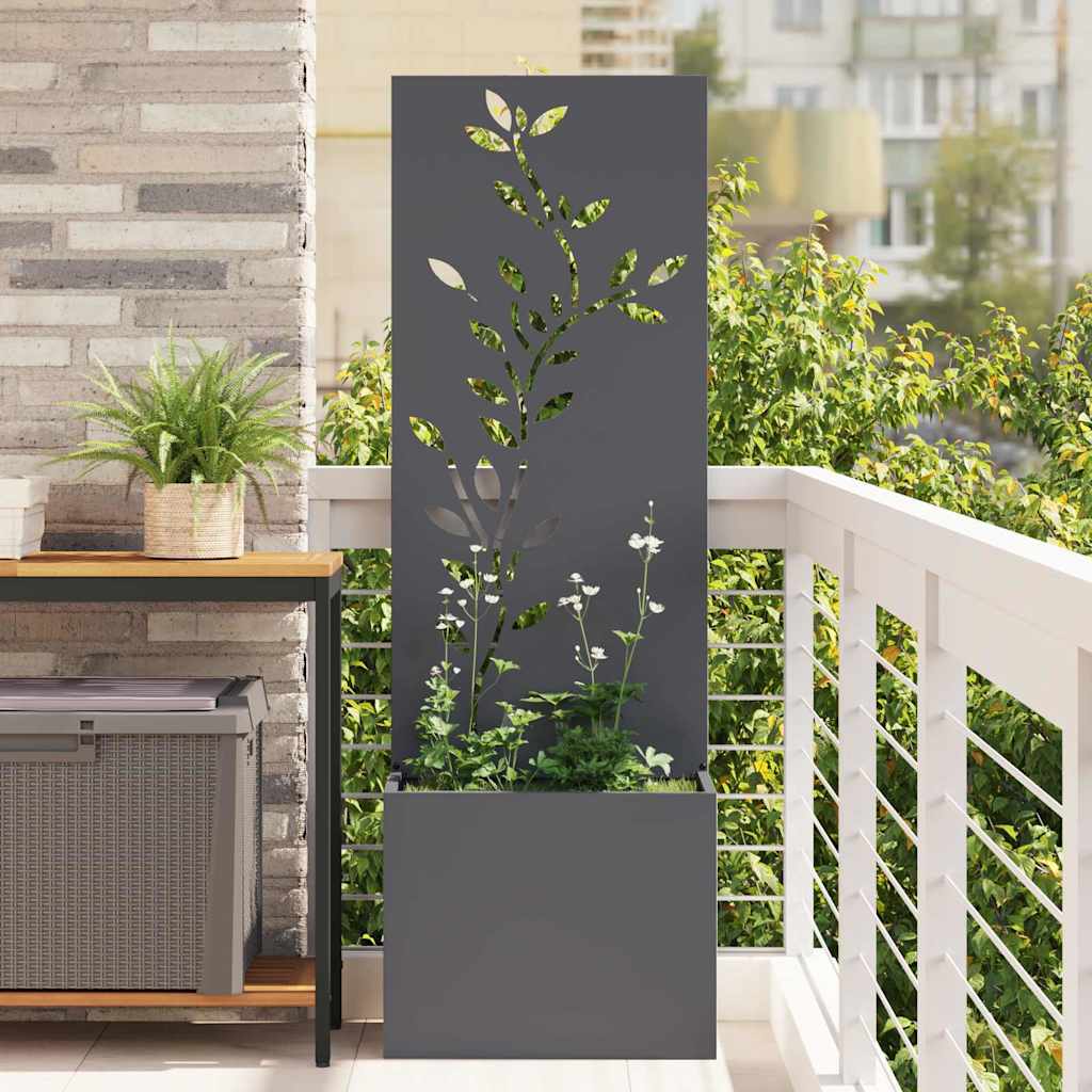 VidaXL Garten-Sichtschutz Blumen Anthrazit 50 x 32 x 150 cm
