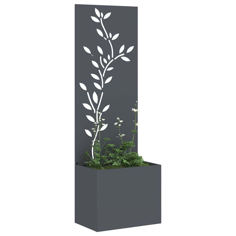 VidaXL Garten-Sichtschutz Blumen Anthrazit 50 x 32 x 150 cm