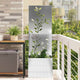VidaXL Garten-Sichtschutz Blumen Silber 50 x 32 x 150 cm