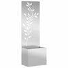 VidaXL Garten-Sichtschutz Blumen Silber 50 x 32 x 150 cm