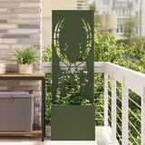 Vidaxxl Garten-Sichtschutz Olivgrün 50 x 140 cm kaltgewalzter Stahl - afbeelding 1