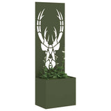 Vidaxxl Garten-Sichtschutz Olivgrün 50 x 140 cm kaltgewalzter Stahl - afbeelding 3