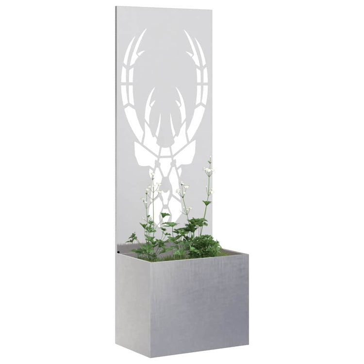 VidaXL Garten-Sichtschutz Silber 50 x 140 cm Edelstahl