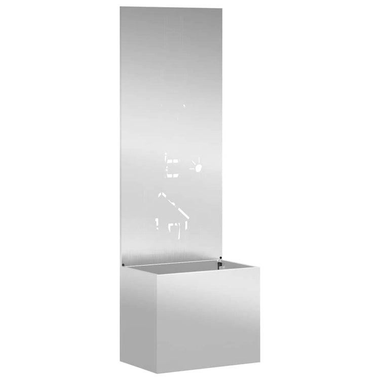 Vidaxxl Garten-Sichtschutz Silber 50 x 140 cm verzinkter Stahl