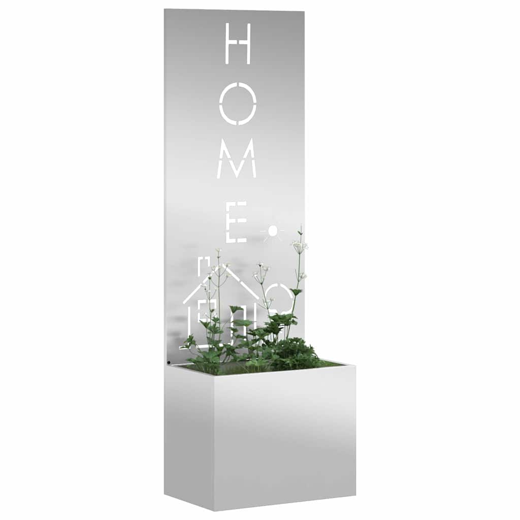 Vidaxxl Garten-Sichtschutz Silber 50 x 140 cm verzinkter Stahl