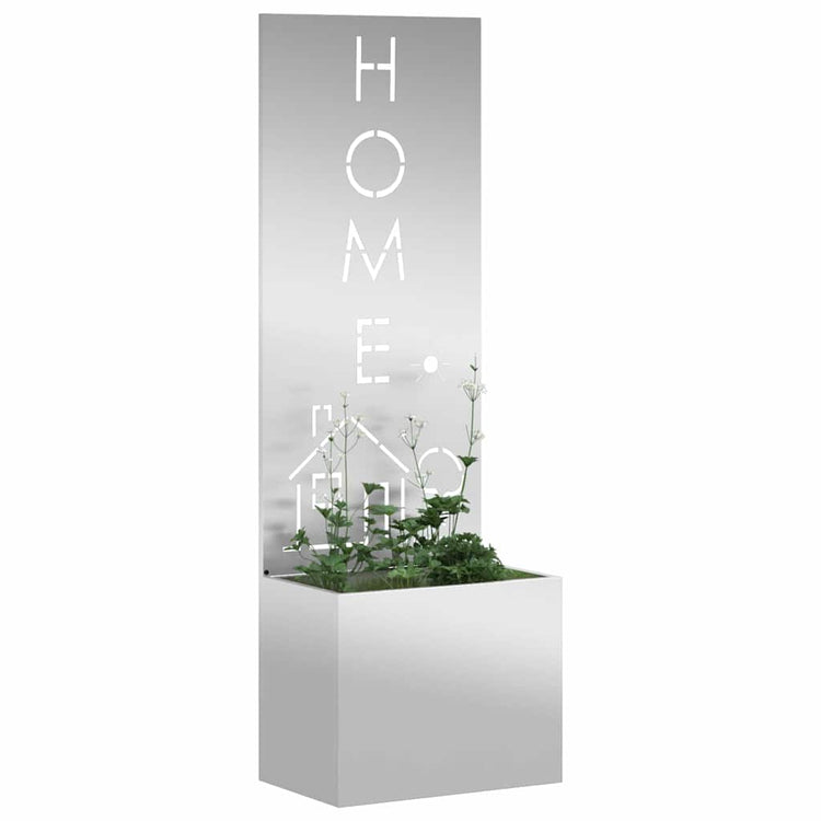Vidaxxl Garten-Sichtschutz Silber 50 x 140 cm verzinkter Stahl