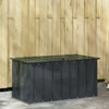 Vidaxxl Garten-Aufbewahrungsbox schwarz 101 x 56,5 x 50 cm Stahl