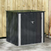 VidaXL Garten-Aufbewahrungsbox schwarz 101,5 x 82 x 100 cm Stahl