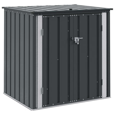 VidaXL Garten-Aufbewahrungsbox schwarz 101,5 x 82 x 100 cm Stahl