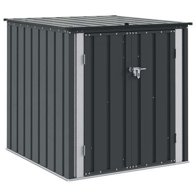 VidaXL Garten-Aufbewahrungsbox schwarz 101,5 x 107 x 100 cm Stahl