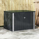 VidaXL Garten-Aufbewahrungsbox schwarz 151,5 x 107 x 100 cm Stahl