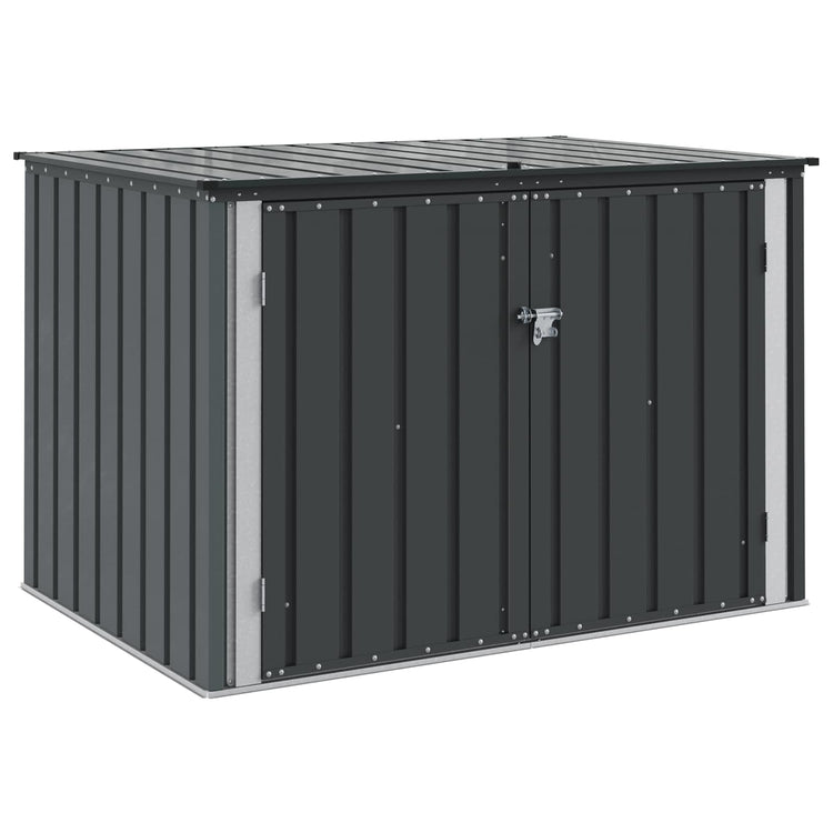 VidaXL Garten-Aufbewahrungsbox schwarz 151,5 x 107 x 100 cm Stahl
