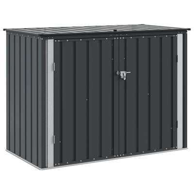 Vidaxxl Garten-Aufbewahrungsbox schwarz 151,5 x 82 x 110,5 cm Stahl