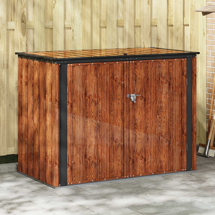 Vidaxx Garten-Aufbewahrungsbox braun 151,5 x 82 x 110,5 cm Stahl