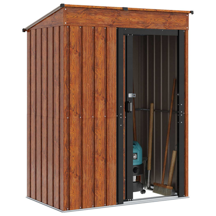 Vidaxx Gartenhaus braun 137 x 81 x 180 cm Metall