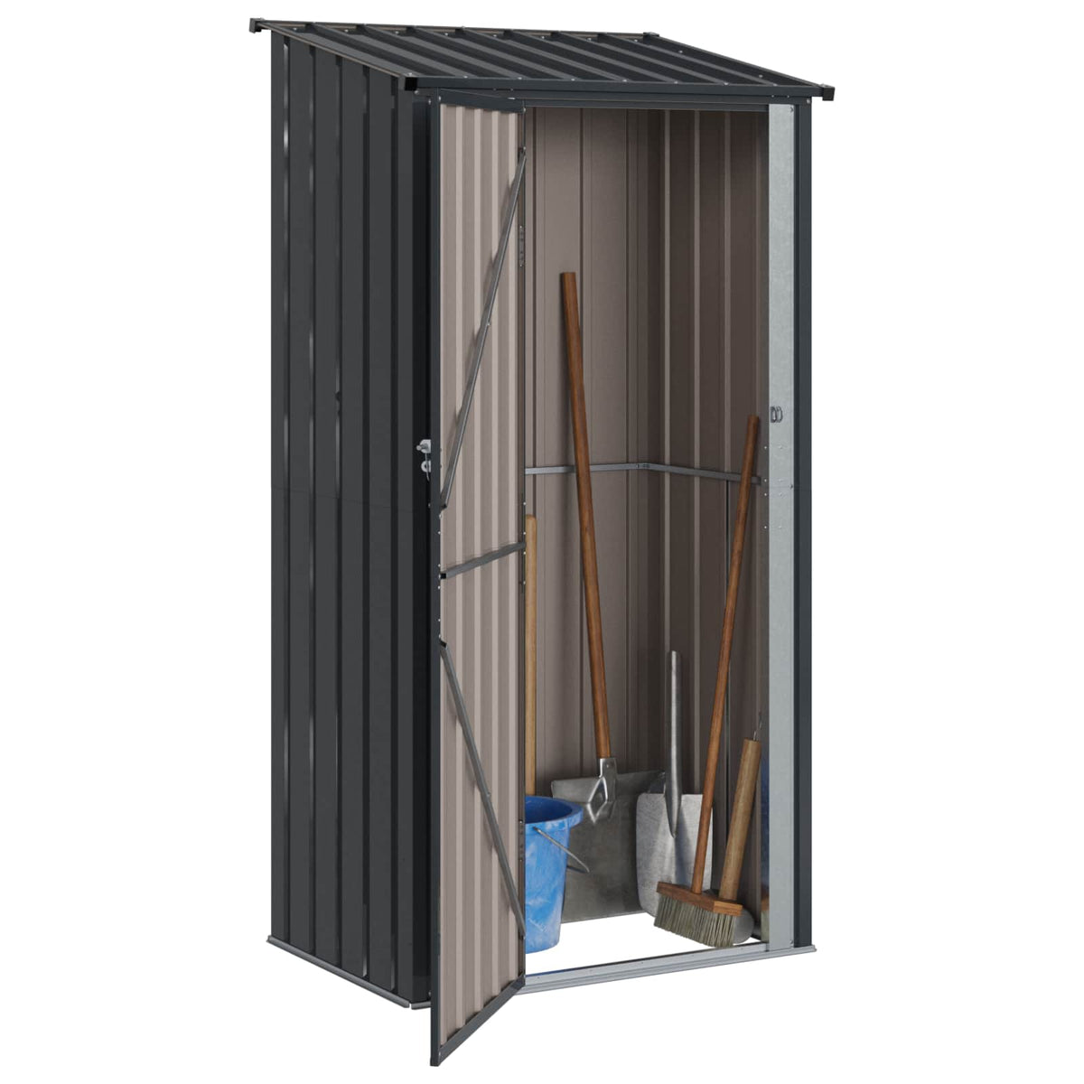 Vidaxl Gartenhaus Anthrazit 103 x 74 x 200 cm Metall