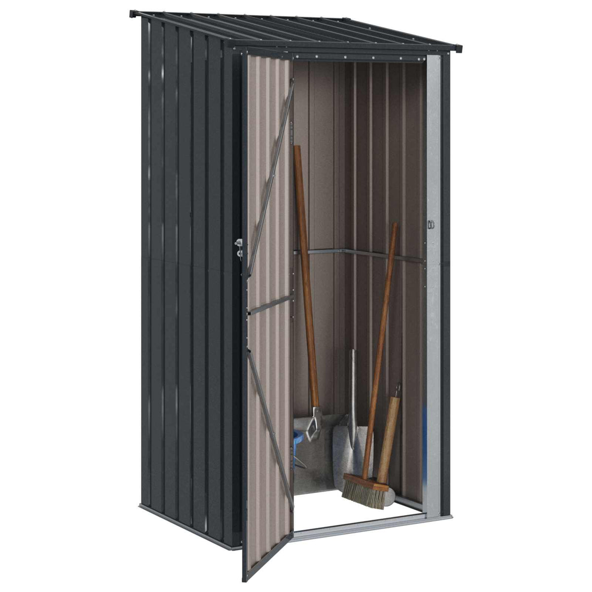 Vidaxl Gartenhaus Anthrazit 103 x 86 x 200 cm Metall