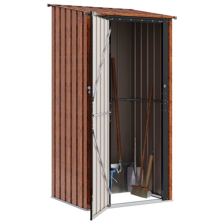 Vidaxx Gartenhaus braun 103 x 86 x 200 cm Metall