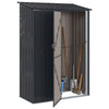 Vidaxl Gartenhaus Anthrazit 140,5 x 74 x 200 cm Metall