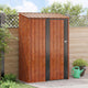 Vidaxx Gartenhaus braun 140,5 x 74 x 200 cm Metall