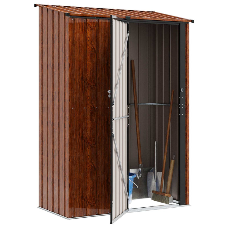 Vidaxx Gartenhaus braun 140,5 x 74 x 200 cm Metall