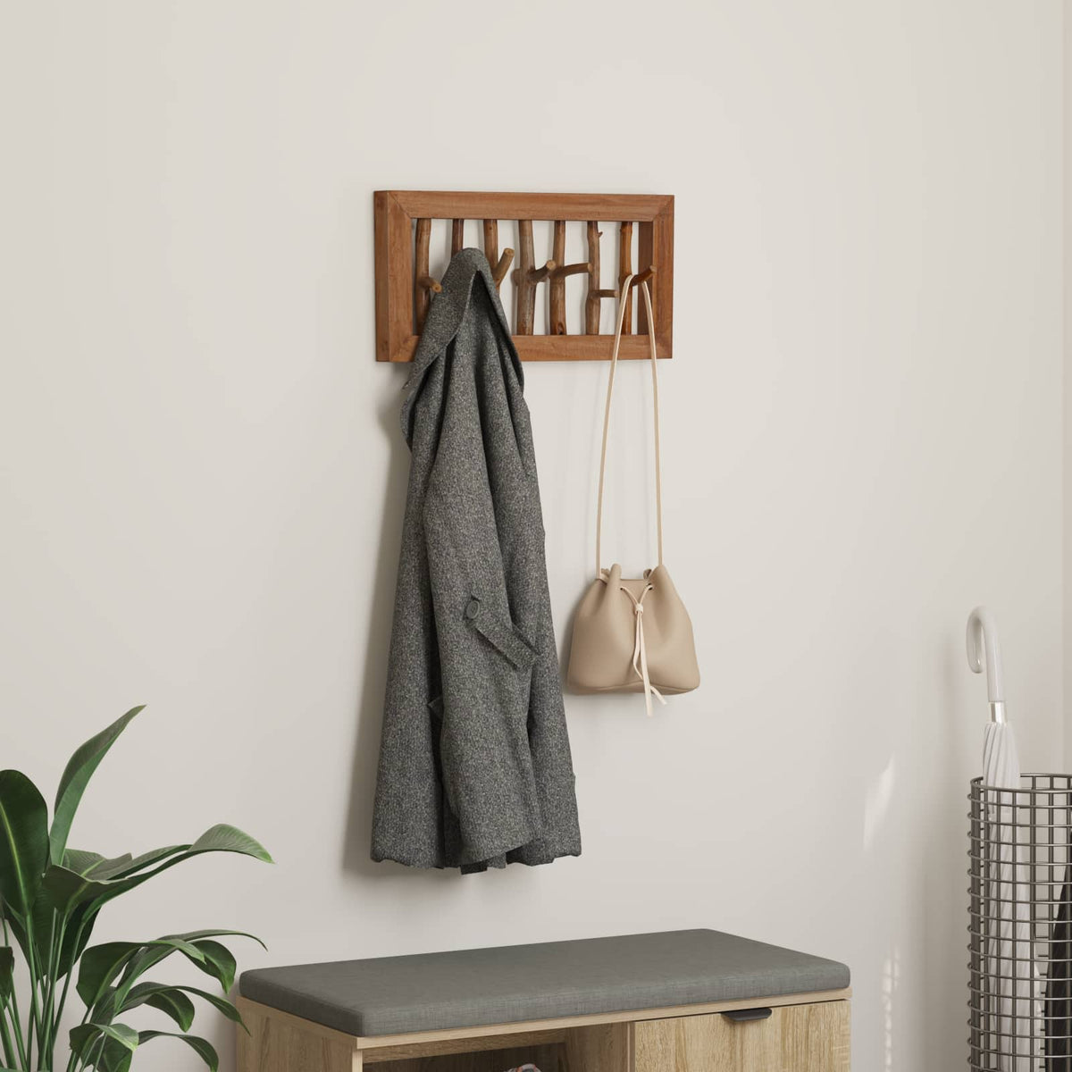 Vidaxx Anhänger braun 50 x 11 x 25 cm massives Mahagoniholz