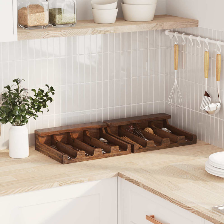 Vidaxx Koffer Braun 36 x 30 x 10 cm massives Mahagoni
