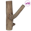 Vidaxxl Haken braun 4 x 4 x 14 cm massives Recyclingholz