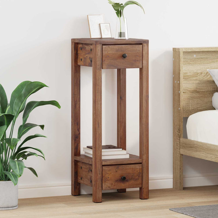 Vidaxx Pflanzenständer mit Schublade braun 30 x 30 x 80 cm Mahagoni