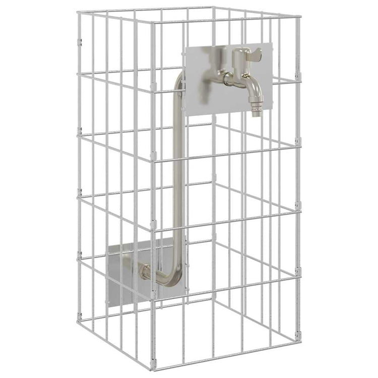Vidaxx Gabionenhahn Silber 26 x 25 x 50 cm Edelstahl