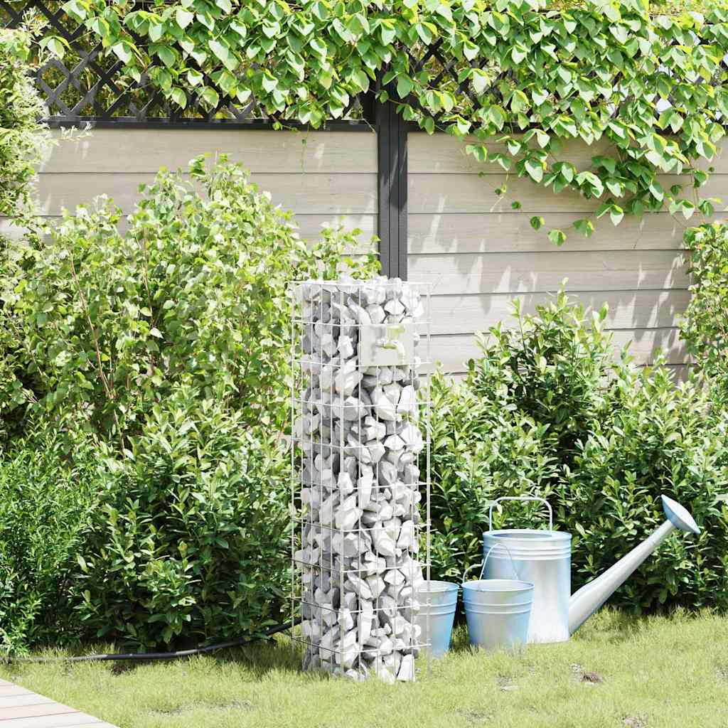 Vidaxx Gabionenhahn Silber 25 x 25 x 100 cm Edelstahl