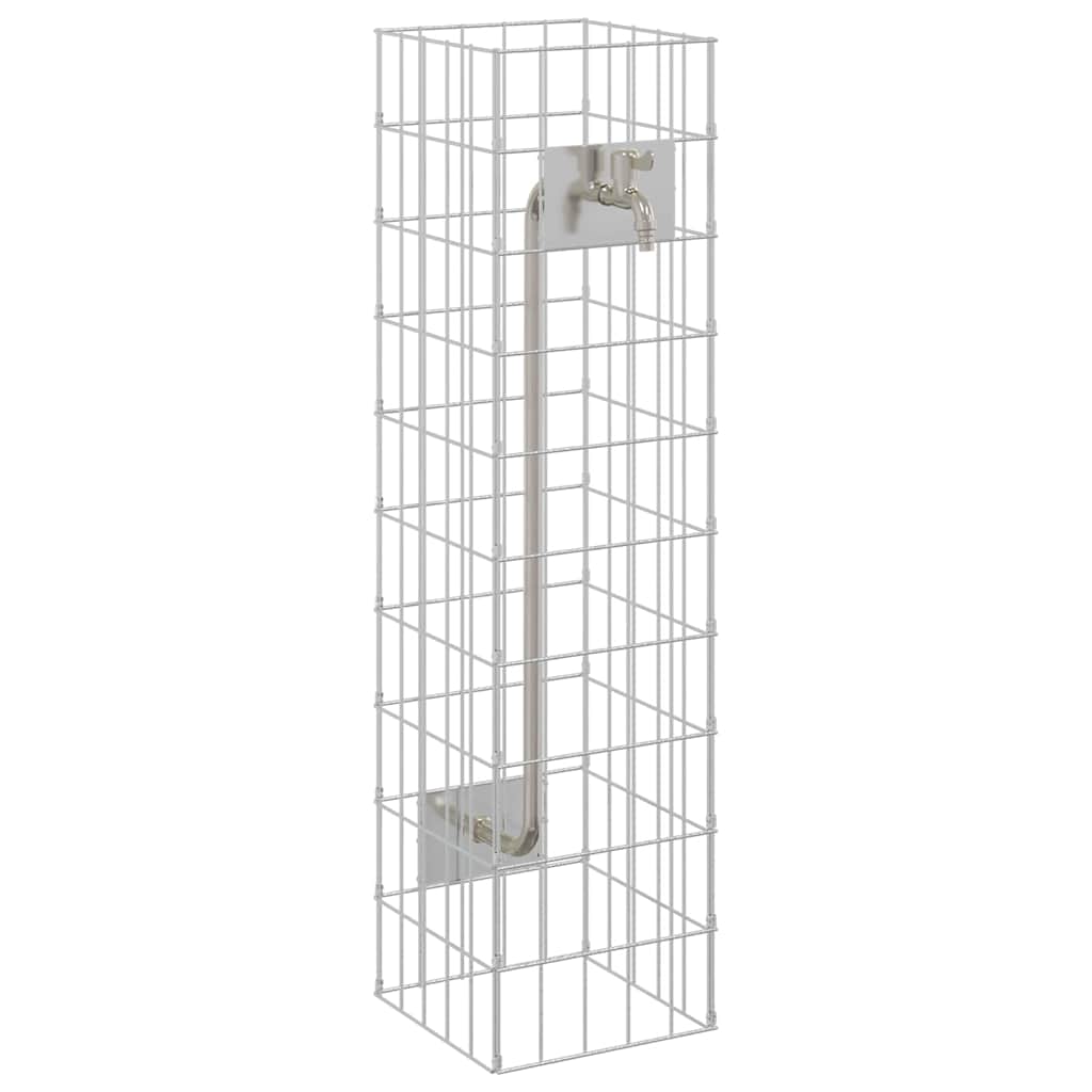 Vidaxx Gabionenhahn Silber 25 x 25 x 100 cm Edelstahl