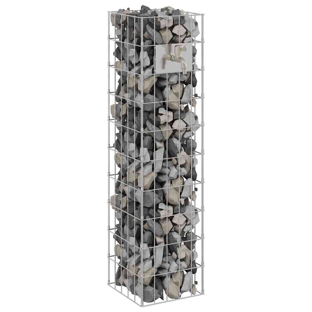 Vidaxx Gabionenhahn Silber 25 x 25 x 100 cm Edelstahl