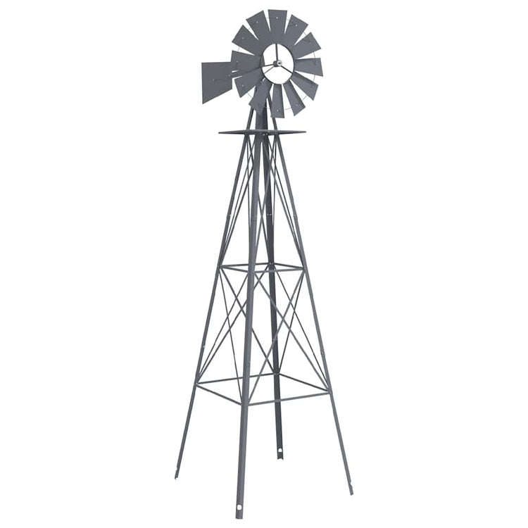 VidaXL Windmühle Grau 84 x 68 x 245 cm Eisen