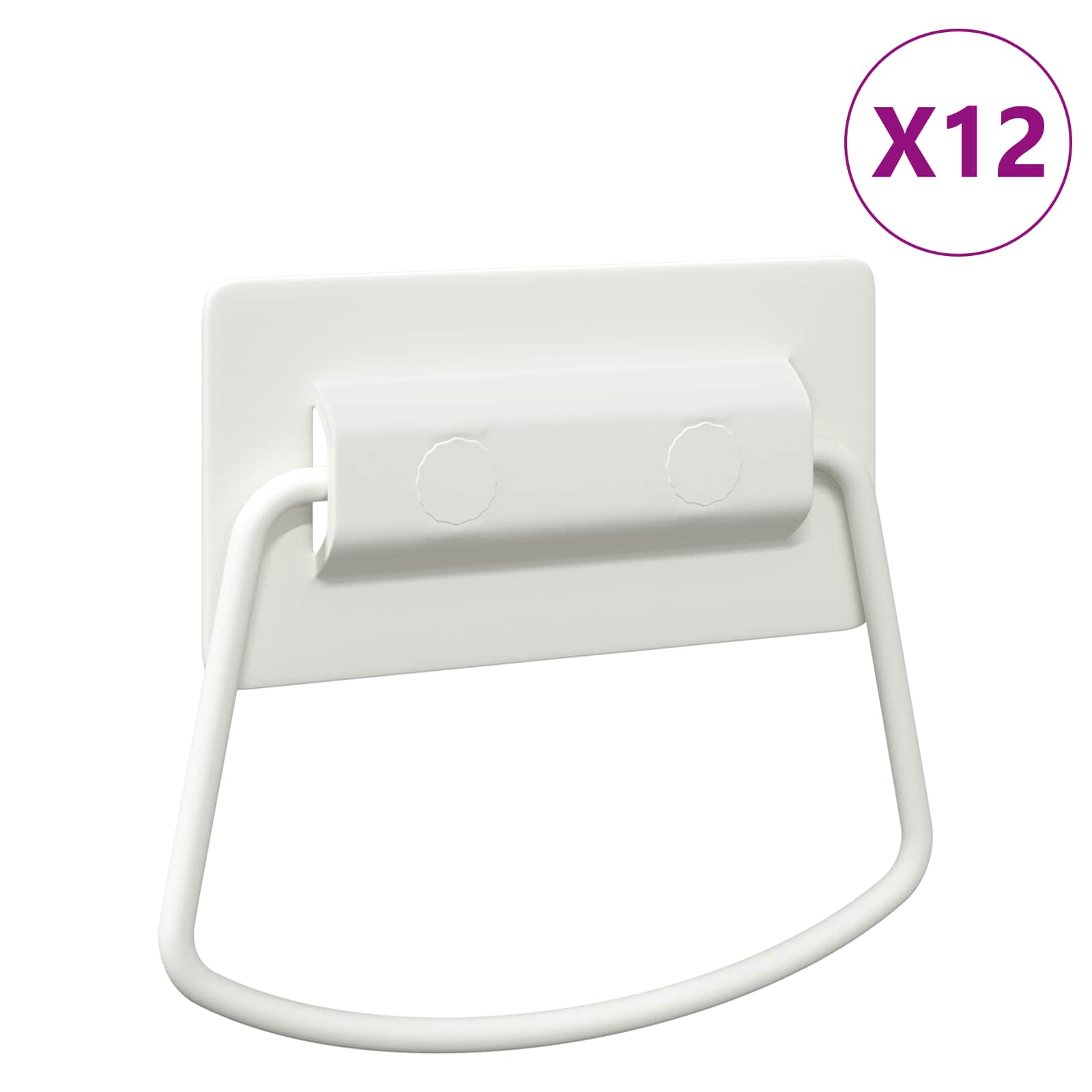 Vidaxxl Schrankgriffe 12 Stück weiß 85 x 45 mm Metall