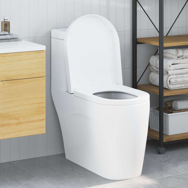 Vidaxx Toilettensitz verstellbar weiß 48 x 36,5 x 4,5 cm Polypropylen