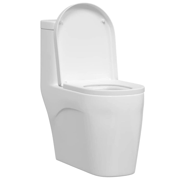 Vidaxx Toilettensitz verstellbar weiß 48 x 36,5 x 4,5 cm Polypropylen