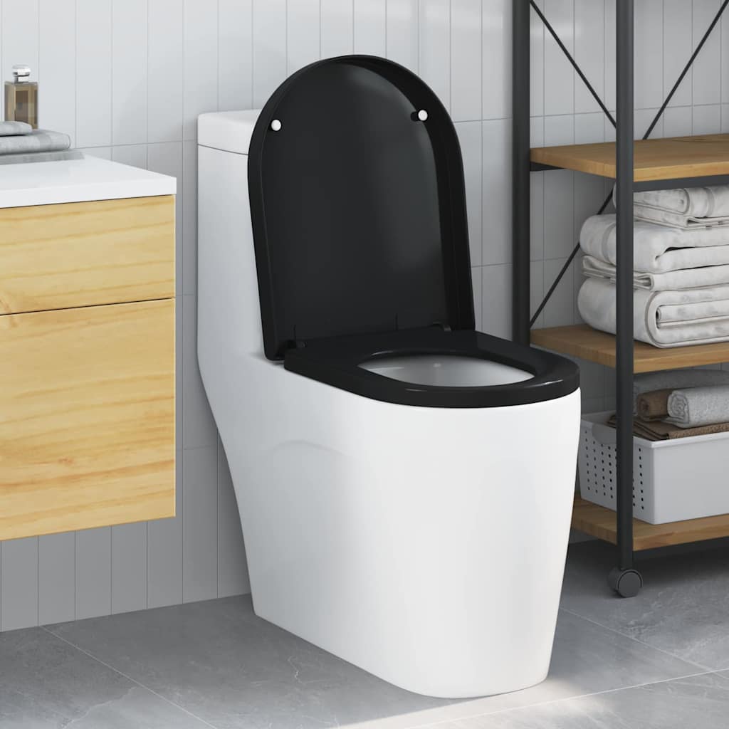 Vidaxx WC-Sitz schwarz 48 x 36,5 x 4,5 cm Polypropylen